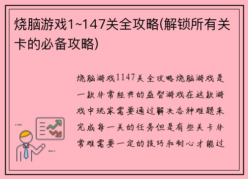 烧脑游戏1~147关全攻略(解锁所有关卡的必备攻略)